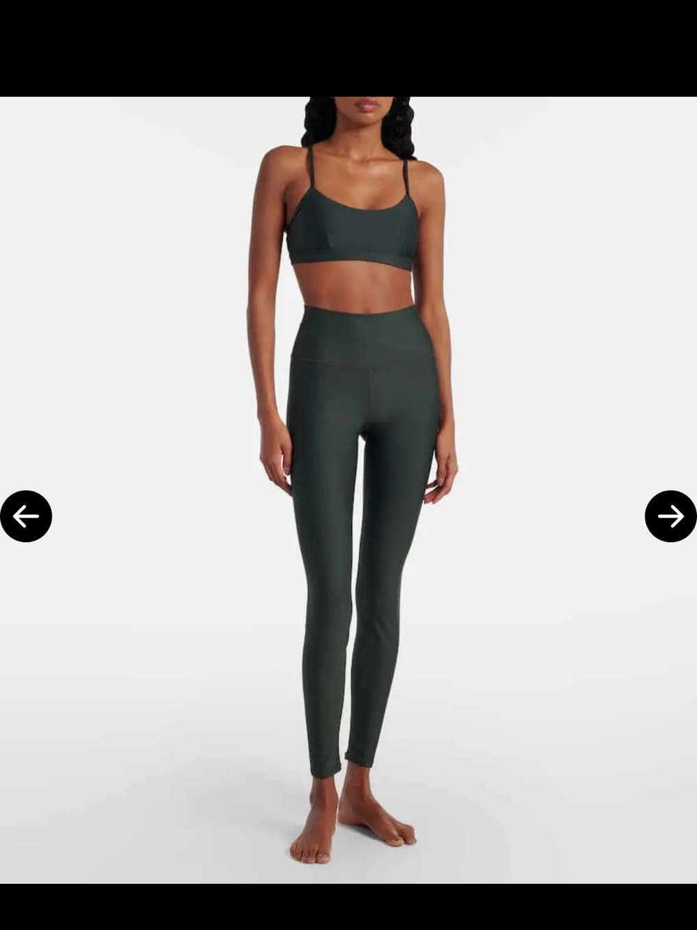 Alo Airlift Charcoal Green Leggings Full Length XS